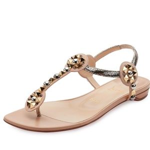 Christian Louboutin Kaleifra Spike T-Strap Sandal